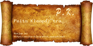 Peits Kleopátra névjegykártya